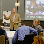 Gary delivers a presentation at Data MOdeling Zone.